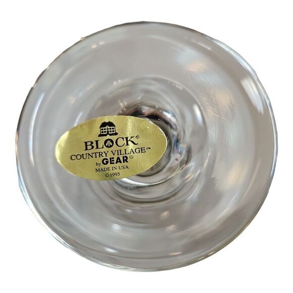 Block Country Village By Gear Farmhouse Sceen Water Goblets Glasses Set Of 2 - Picture 7 of 7